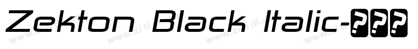 Zekton Black Italic字体转换